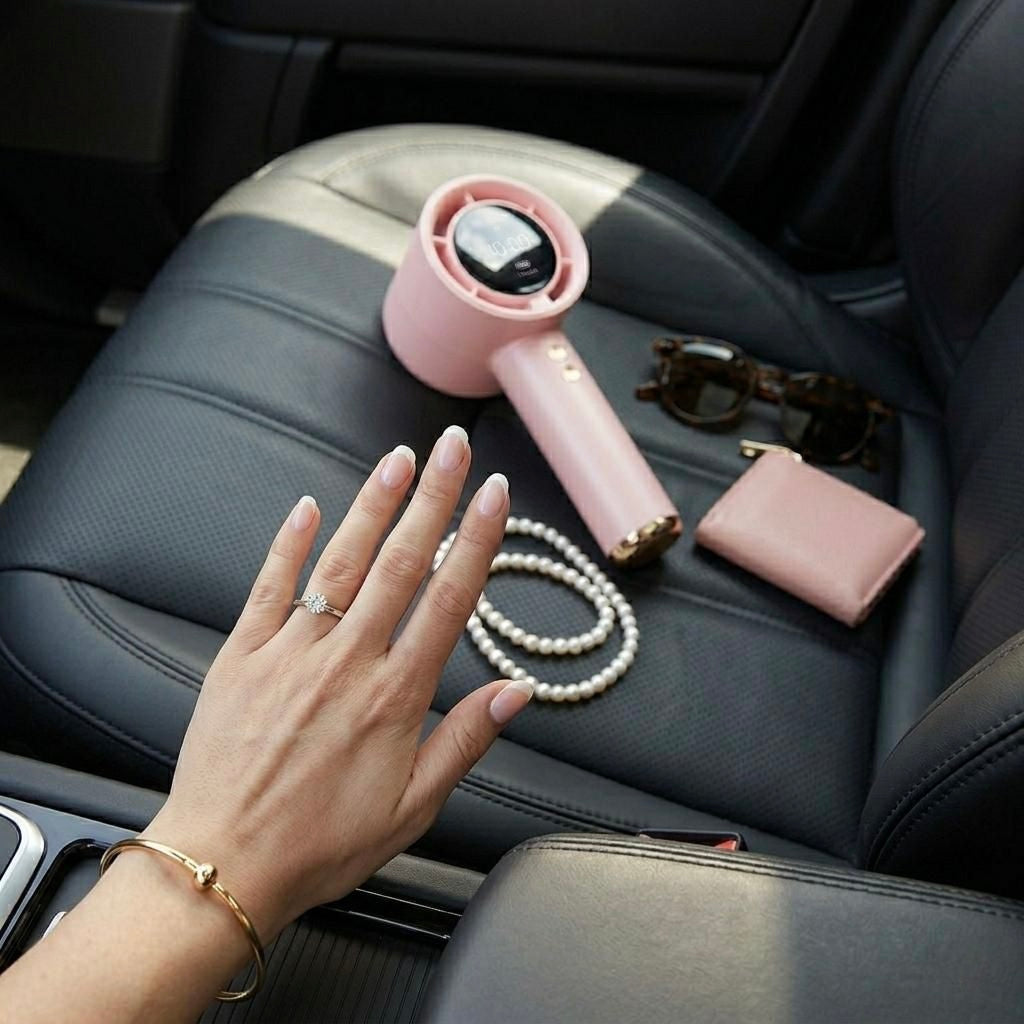 Mini Ventilateur Portable Rose Rechargeable USB — REMIMOON | Silencieux & Design
